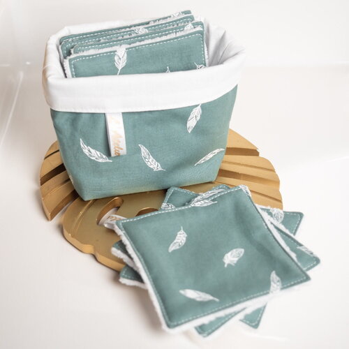 Coton lavable bio plume d'eau