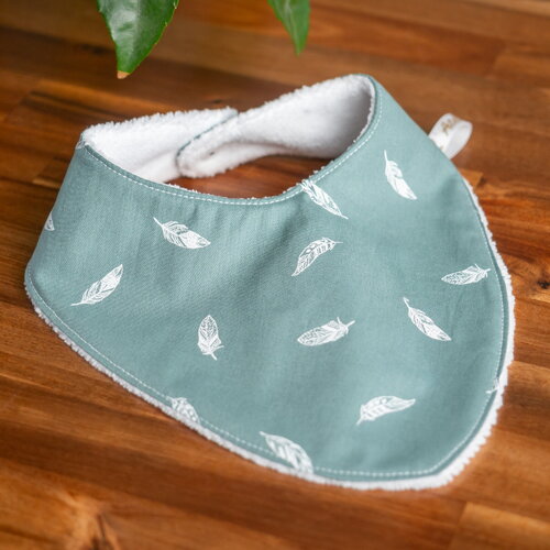 Bavoir bandana plume d’eau