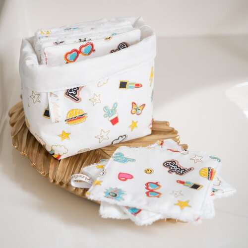 Coton lavable en tissu bio pin's