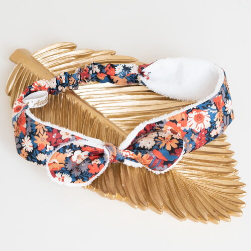 Bandeau éponge démaquillant en tissu liberty marta