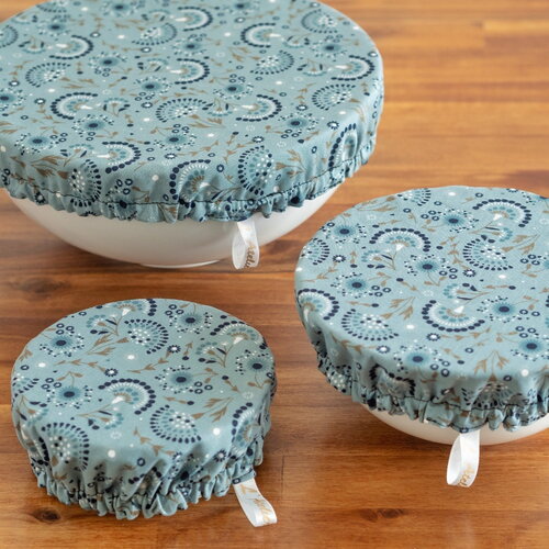 Charlotte couvre-plat en coton bio ou enduit green éventail