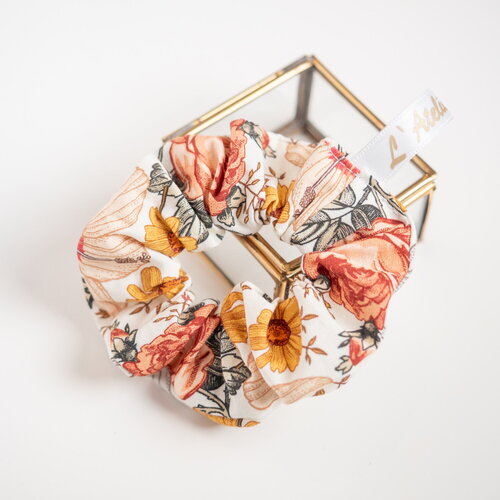 Chouchou ou scrunchie jardin anglais