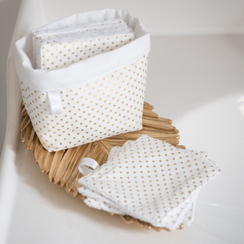 Coton lavable bio pois doré