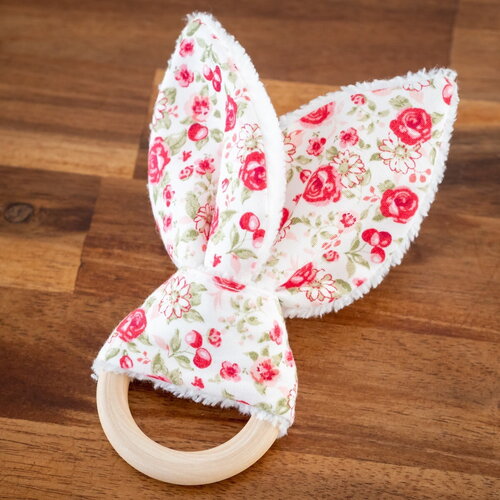 Anneau de dentition rose rouge