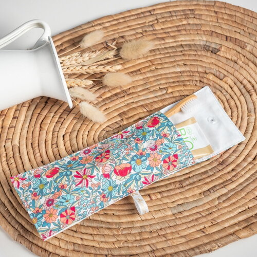 Pochette brosse à dents en tissu bio peps