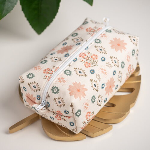 Trousse de toilette ou maquillage en tissu bio bohème