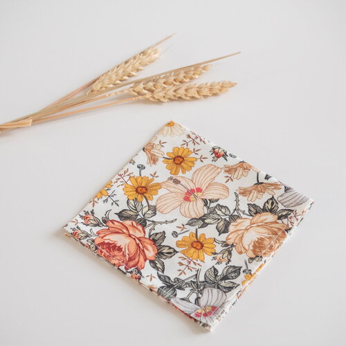 Grand mouchoir en tissu jardin anglais