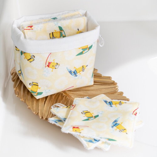 Coton lavable en tissu minions surfeur