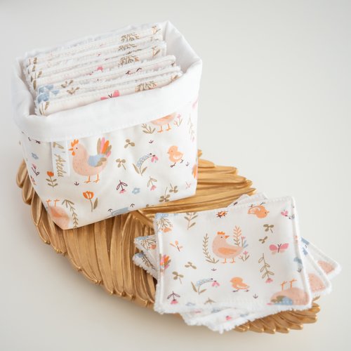 Coton lavable et réutilisable cocotte