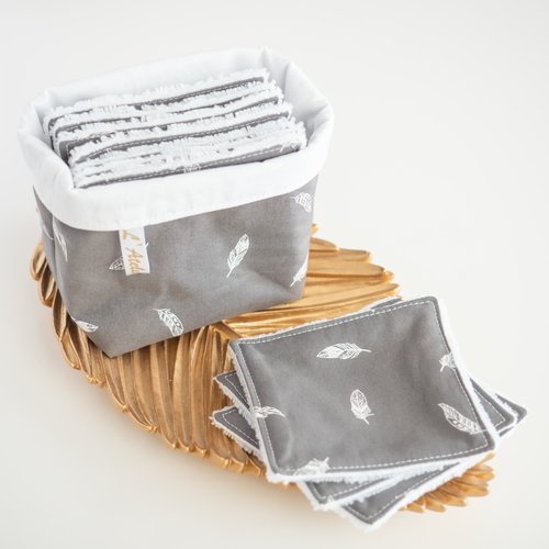 Coton lavable et réutilisable plume