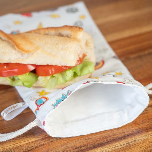 Sac à sandwich en tissu pins