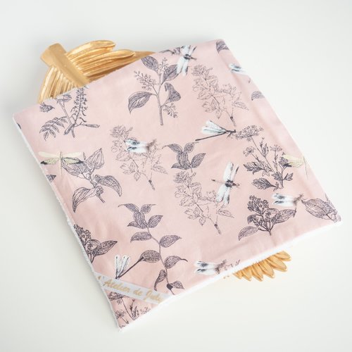 Serviette visage en tissu l'herboriste rose