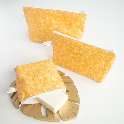 Trousse à savon coton enduit bio acidulé