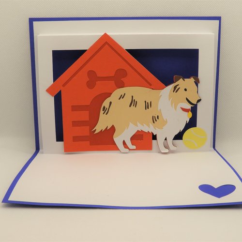 Carte pop-up chien