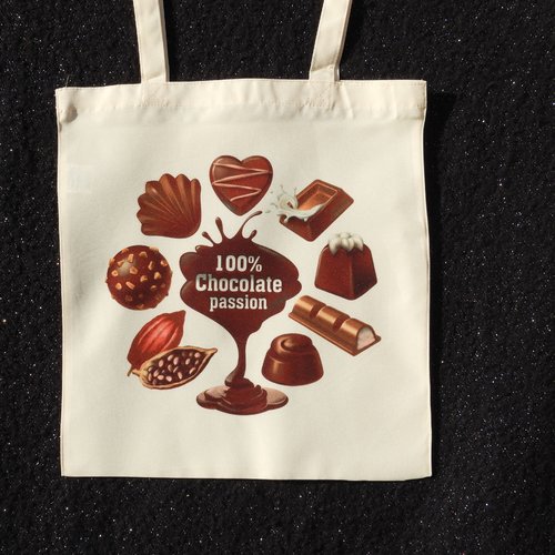 Tote bag " 100% chocolate passion "