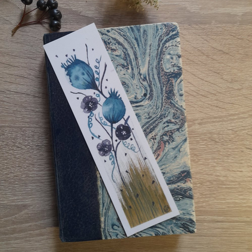 Marque pages pavots et fleurs