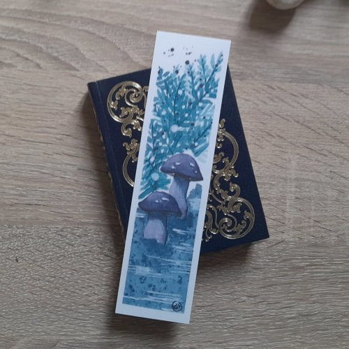 Marque pages champignons mauves