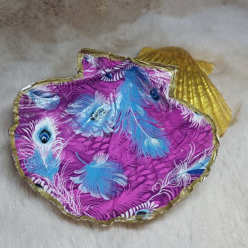 Écrin coquille st jacques, coupelle à bijoux / décoration naturelle / purifier, recharger vos pierres et bijoux