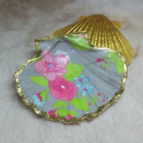 Écrin coquille st jacques, coupelle à bijoux / décoration naturelle / purifier, recharger vos pierres et bijoux