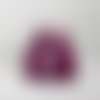 Pochon tissu suédine prune doublure rose à pois – sac rangement bijoux lingerie maquillage – pochon déco chambre salle de bain