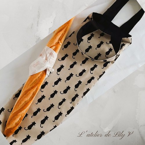 Sac à pain pour baguette avec anses - sac de linge de pain - sac de rangement de cuisine