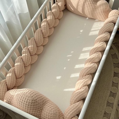 Tour de lit nuage coton nid d'abeille