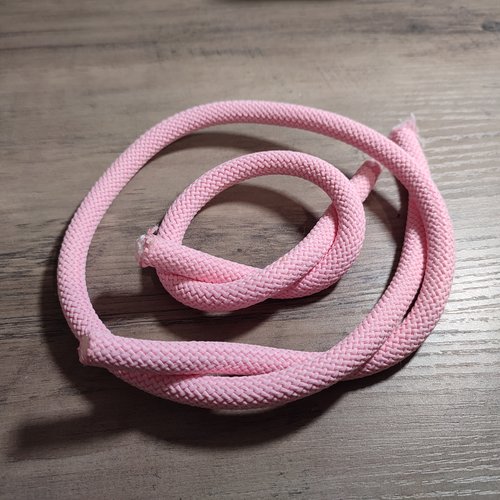 Corde tressée rose clair 10 mm