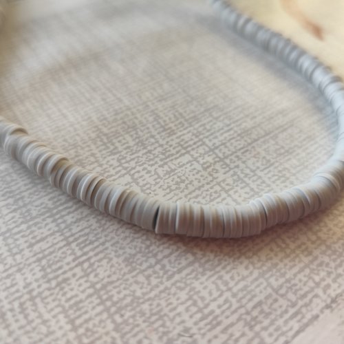 Perles heischi - fil de 37 cm - gris clair
