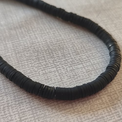 Perles heischi - fil de 37 cm - noir