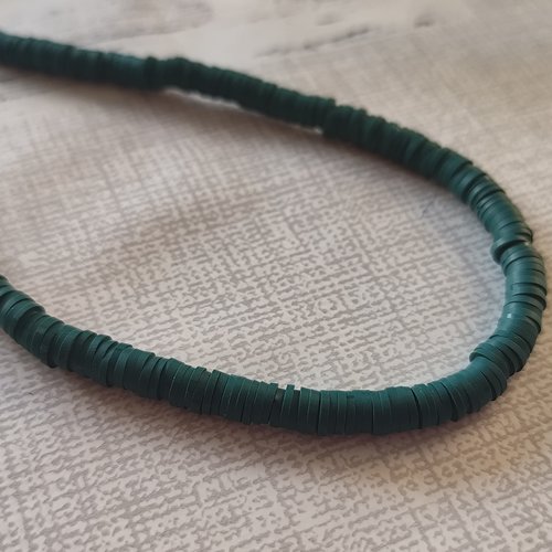 Perles heischi - fil de 37 cm - vert sapin