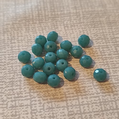 Perles facettes bleues 6 mm