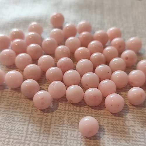 Perles rondes rose clair 8mm