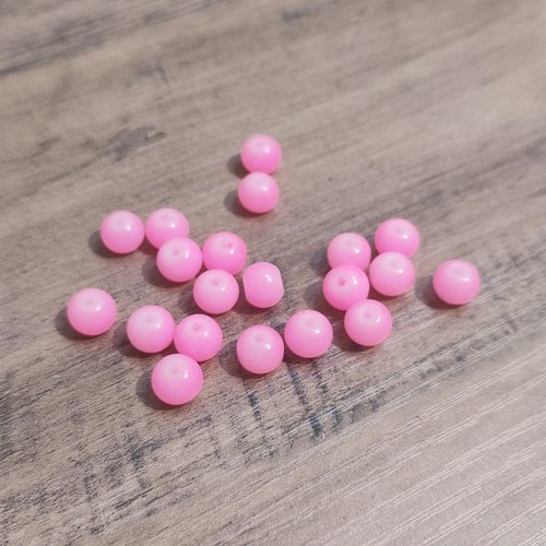 Lot de 20 perles rose clair 8 mm