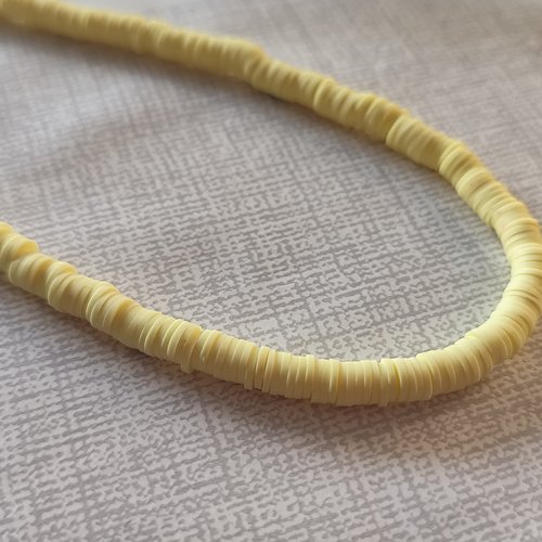 Perles heischi - fil de 37 cm - jaune clair