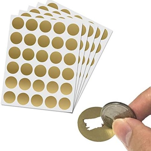 Autocollant à gratter - doré ou argenté