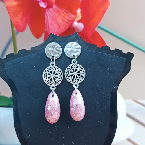 Boucles d'oreilles en résine