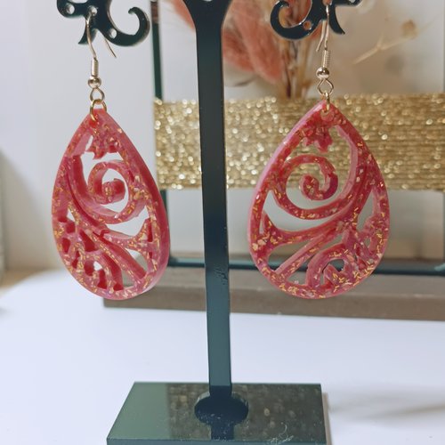 Boucles d'oreilles en résine