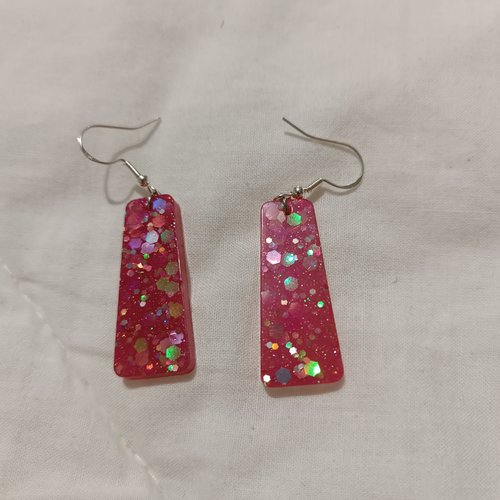 Boucles d'oreilles en résine