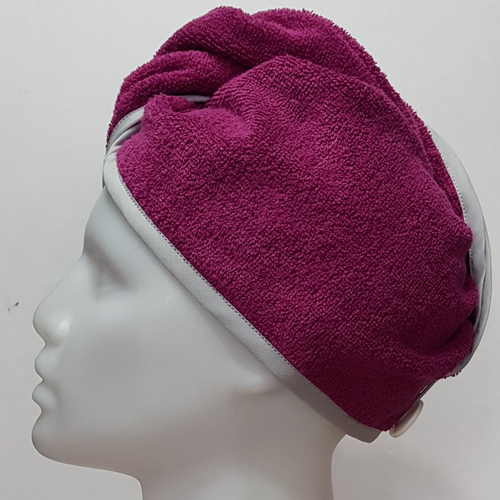 Serviette turban pour cheveux mi-longs