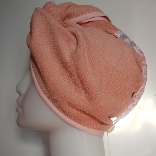 Serviette turban pour cheveux longs