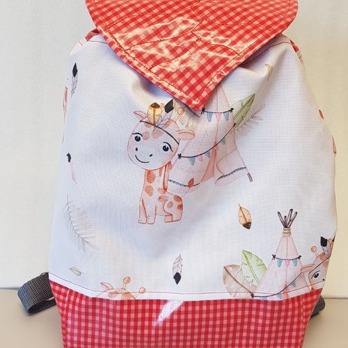 Sac à dos imperméable enfant girafe