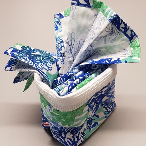 Panière + 6 serviettes "invités" de table