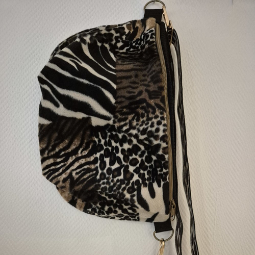 Pochette banane "peau de bêtes", porté épaule adulte