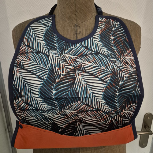 Serviette repas adulte ou enfant à élastique, imperméable
