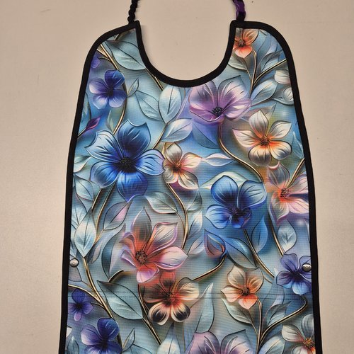Serviette repas adulte ou enfant à élastique, imperméable