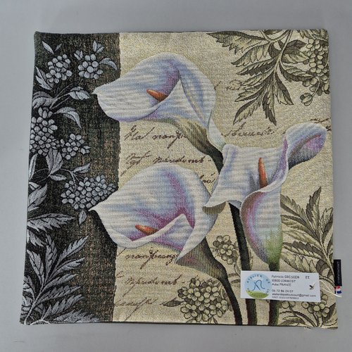 Housse de coussin 45 x 45cm arums
