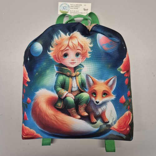 Sac à dos enfant; "petit prince, renard et des roses"