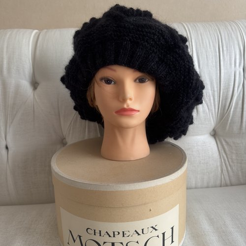 * grand béret  style irlandais  façon muffin renaissance  ** tricot laine mohair