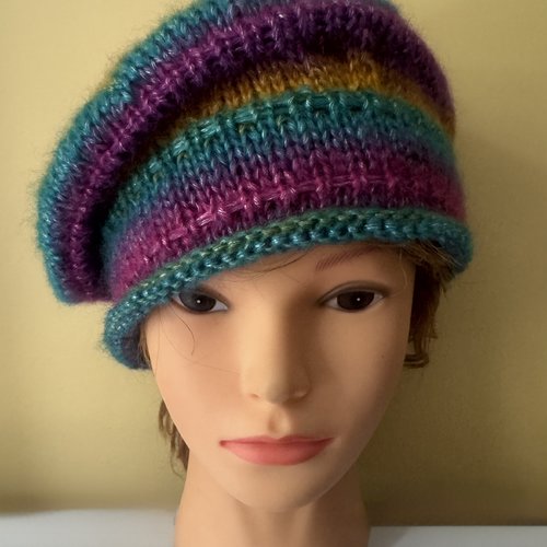 * bonnet chic façon toque    ** tricot  ,lurex