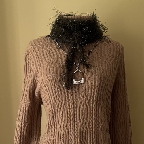 ** mini scarf / foulard vert  ** tricot main